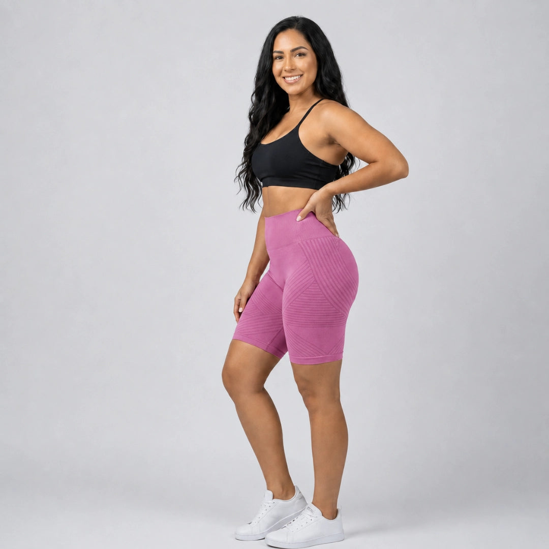 Krótkie legginsy Cellumove 3D – intensywny róż