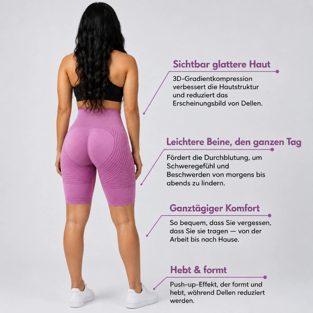 Krótkie legginsy Cellumove 3D – intensywny róż